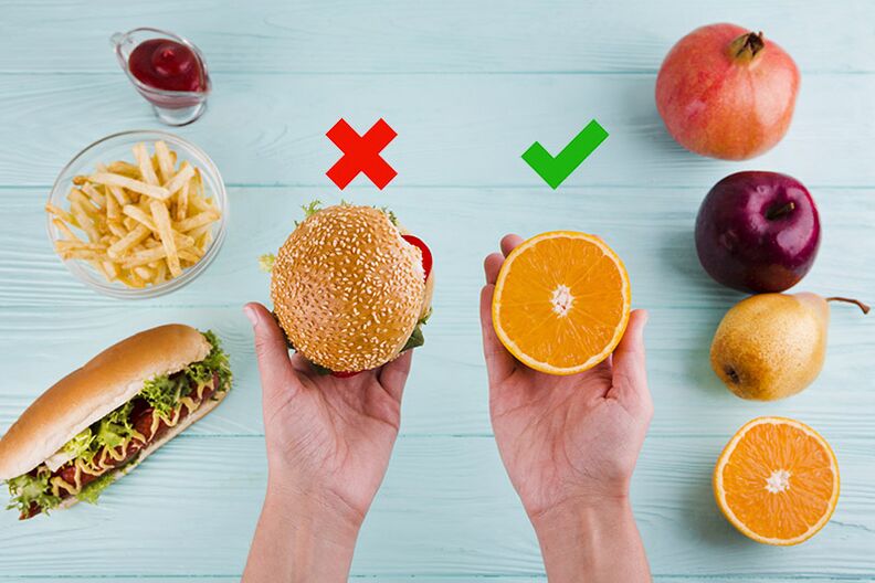 Untuk menurunkan berat badan, snek makanan segera digantikan dengan buah-buahan